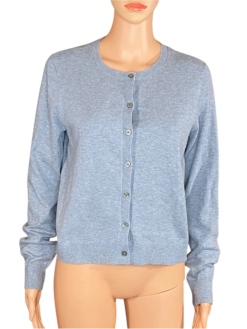 Old Navy Soft Knit Cardigan Gray Button Down Cozy Warm Casual Size Medium
